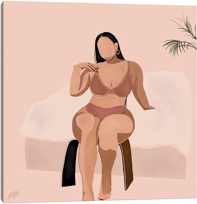 Illustration Of A Woman In Lingerie Art Print by Two Six Media - Fy