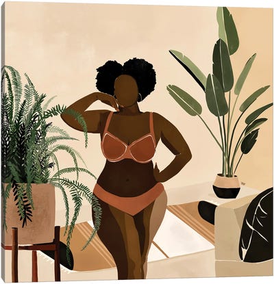 Amber Canvas Art Print - #BlackGirlMagic