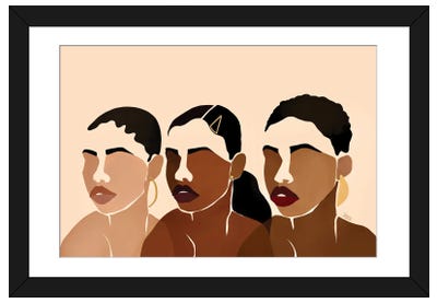 Sisters I Paper Art Print - Bria Nicole