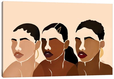 Sisters I Canvas Art Print - Art by Black Artists