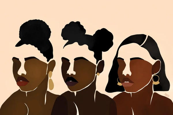 Large Wall Art & Big Canvas Prints: Sisters II by Bria Nicole