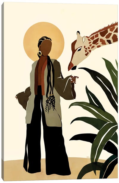 Ari Canvas Art Print - Giraffe Art