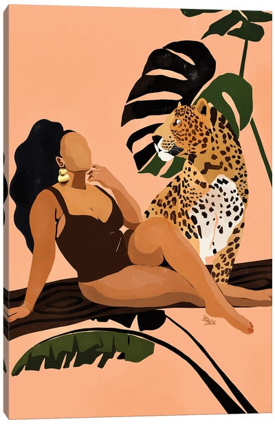 Tika Canvas Art Print - Wild Cat Art