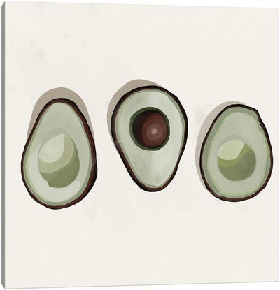 Avocados Canvas Art Print - Fruit Art