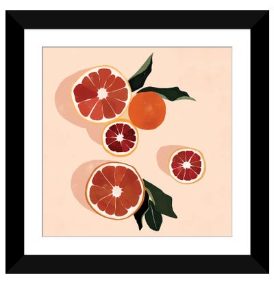 Grapefruit Framed Art Print
