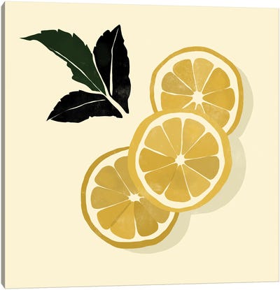 Lemons Canvas Art Print - Fruit Art