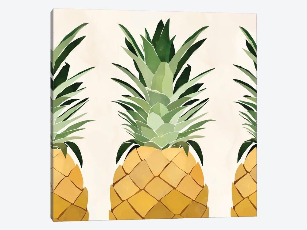 Pineapple Trio by Bria Nicole 1-piece Art Print