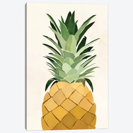 Pineapple Single Canvas Print #BNC54} by Bria Nicole Canvas Print