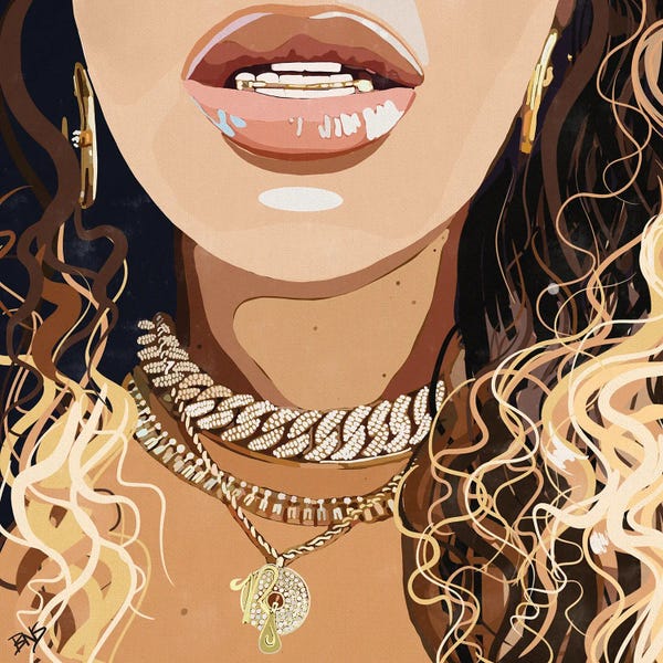 Large Wall Art & Big Canvas Prints: Bey Chains by Bria Nicole