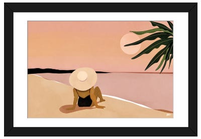 Beach Gaze Framed Art Print