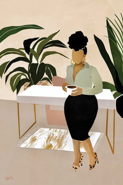 Large Minimalist Art - Canvas Prints: Boss Babe by Bria Nicole