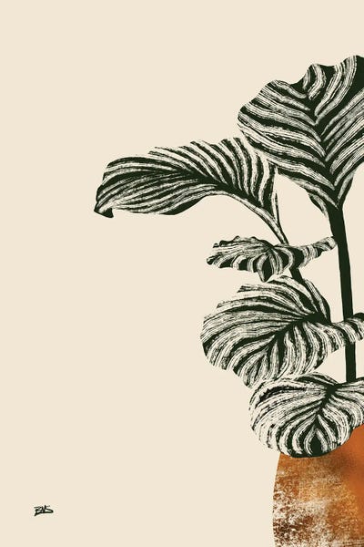 Large Modern Art - Canvas Prints: Calas I (bronze) by Bria Nicole