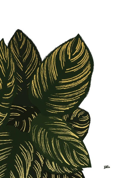 Tropical Living Room: Calas III (gold) by Bria Nicole