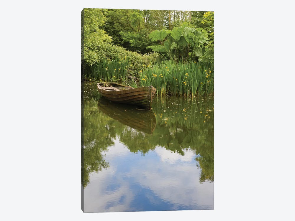 Ireland, County Clareold Boat And Pond, Bunratty Folk Park. by Brenda Tharp 1-piece Canvas Print