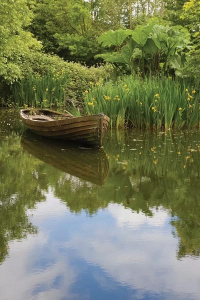 Brenda Tharp: Ireland, County Clareold Boat And Pond, Bunratty Folk Park. by Brenda Tharp
