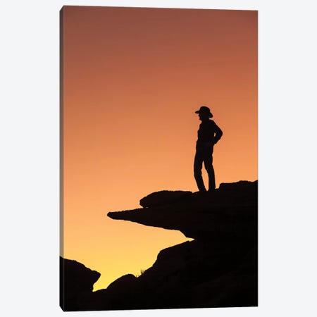 Man Standing On Rock Surveying The View Canvas Print #BND27} by Brenda Tharp Canvas Art Print