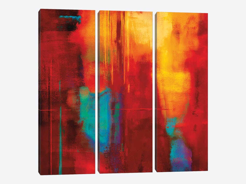 Red Zone I by Brent Nelson 3-piece Canvas Art