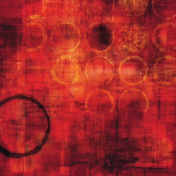 Circular Abstract: Rojo by Brent Nelson