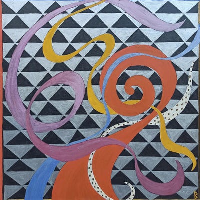 Red Spiral by Berit Bredahl Nielsen canvas print