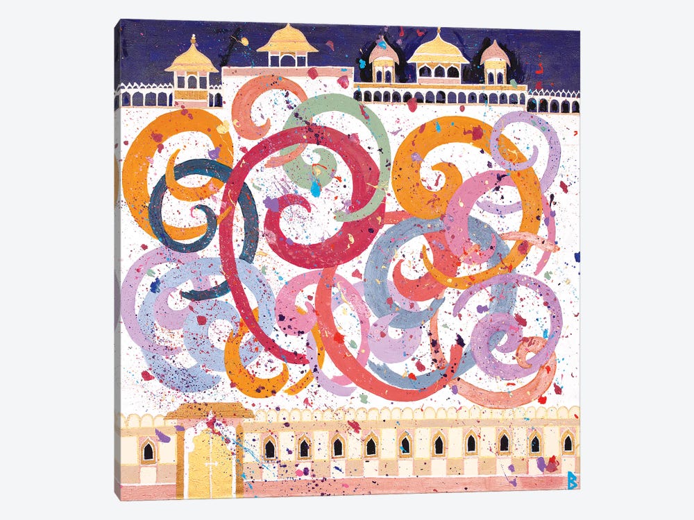 Holi Festival - India by Berit Bredahl Nielsen 1-piece Canvas Wall Art
