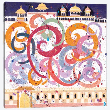 Holi Festival - India Canvas Print #BNI10} by Berit Bredahl Nielsen Canvas Wall Art