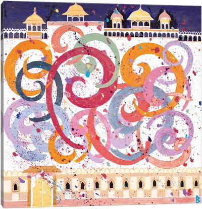 Holi Festival - India Canvas Art Print - Berit Bredahl Nielsen