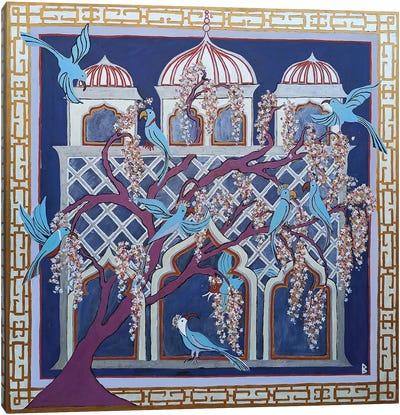 Blue Birds Canvas Art Print - Castle & Palace Art