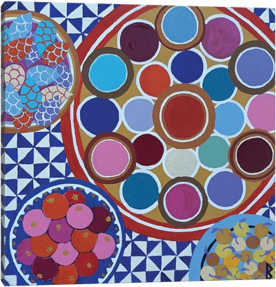 Moroccan Spice Market Canvas Art Print - Berit Bredahl Nielsen