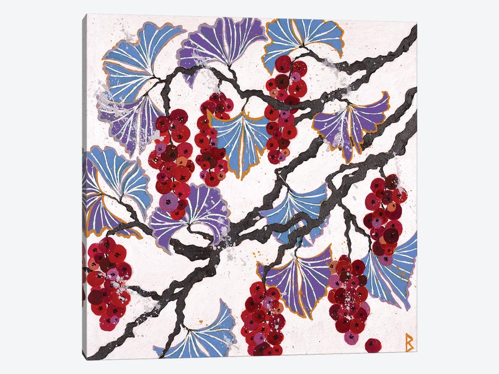 Red Berries by Berit Bredahl Nielsen 1-piece Canvas Artwork