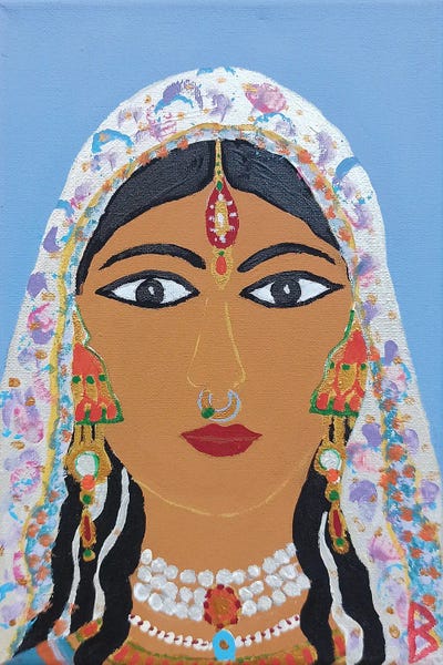 Young Indian Woman by Berit Bredahl Nielsen art print