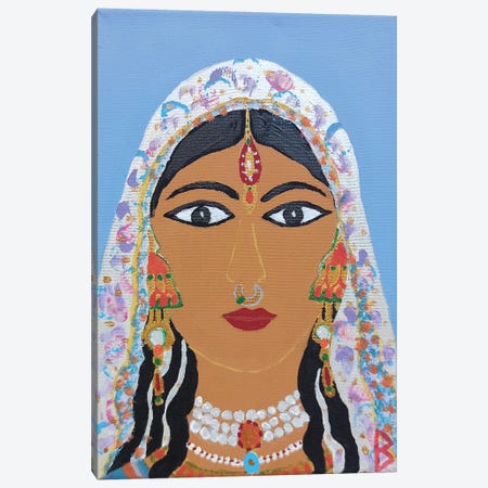 Young Indian Woman Canvas Print #BNI139} by Berit Bredahl Nielsen Art Print