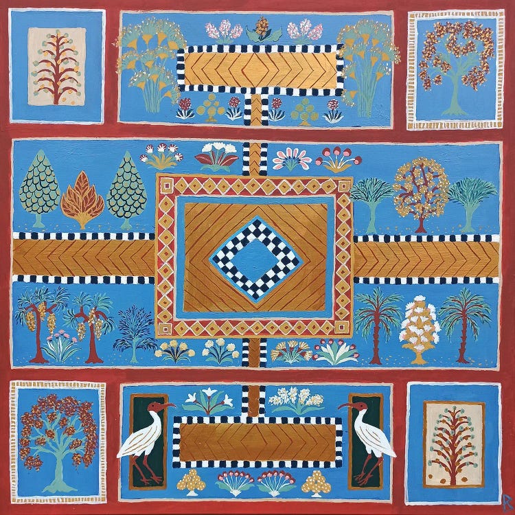 Blue Paradise Garden by Berit Bredahl Nielsen wall art