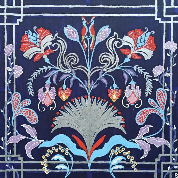 Berit Bredahl Nielsen: Night In The Garden Precious Flowers by Berit Bredahl Nielsen