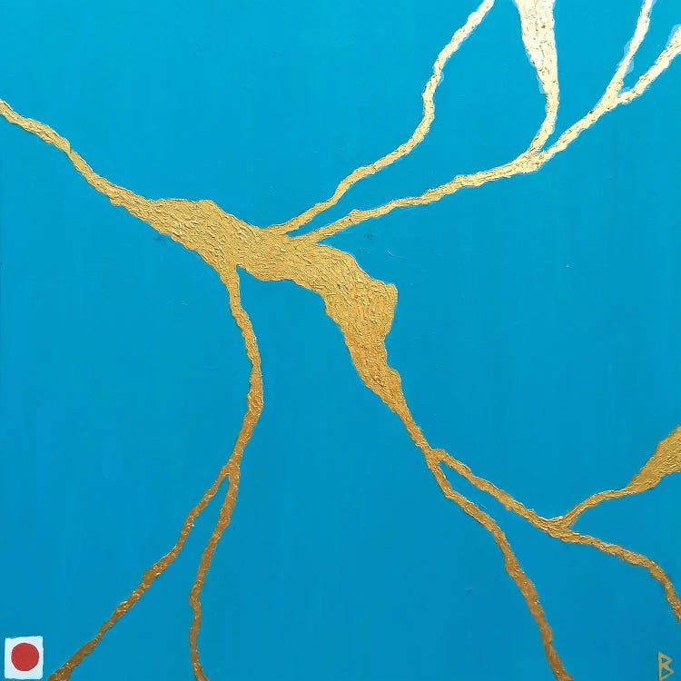 Kintsugi - Japanese Gold Repair For Porcelain by Berit Bredahl Nielsen wall art