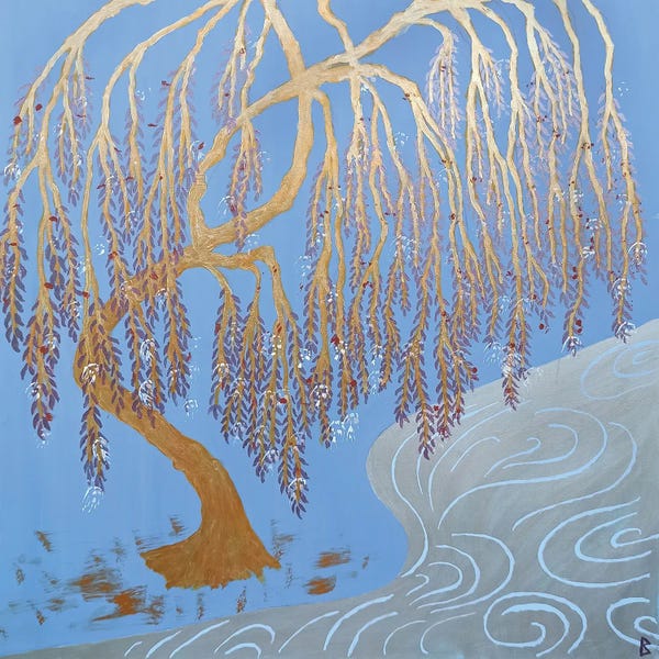 Berit Bredahl Nielsen: Weeping Wllow By The Lake by Berit Bredahl Nielsen