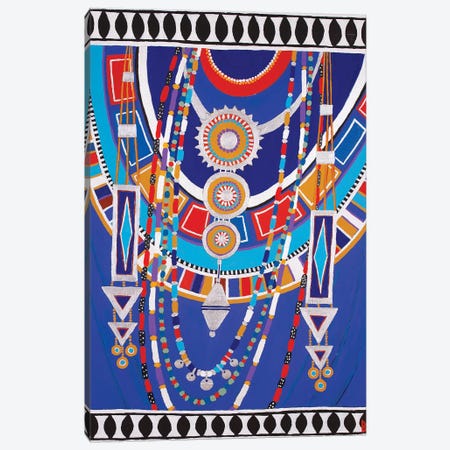 Masai Woman II - Blue Canvas Print #BNI17} by Berit Bredahl Nielsen Art Print