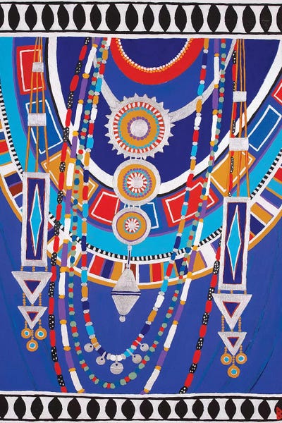 African Heritage: Masai Woman II - Blue by Berit Bredahl Nielsen