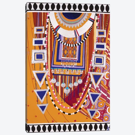Masai Woman III - Yellow Canvas Print #BNI18} by Berit Bredahl Nielsen Canvas Art