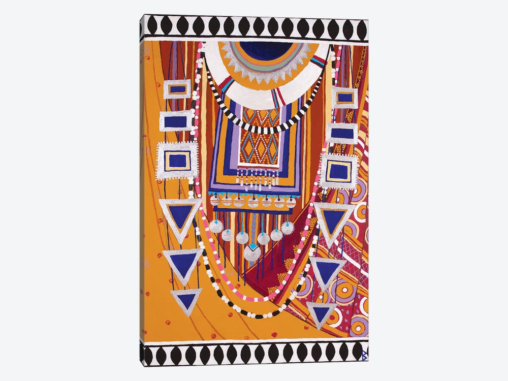 Masai Woman III - Yellow by Berit Bredahl Nielsen 1-piece Canvas Wall Art