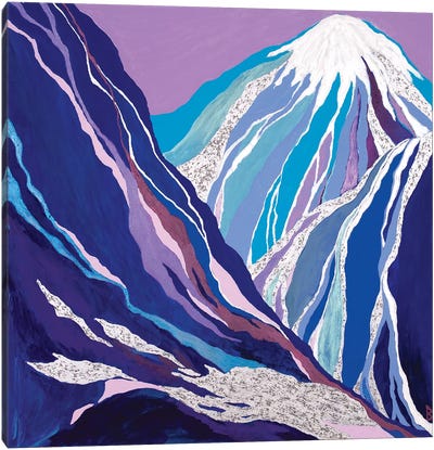 The Last Snow Melting in The Blue Mountains Canvas Art Print - Berit Bredahl Nielsen