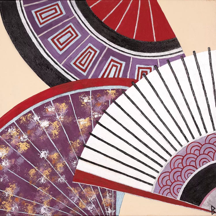 Three Fans by Berit Bredahl Nielsen wall art