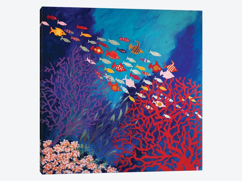 Corals And Colorful Fish by Berit Bredahl Nielsen 1-piece Canvas Print