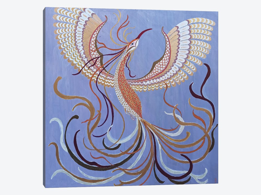 Golden Phoenix by Berit Bredahl Nielsen 1-piece Canvas Art Print