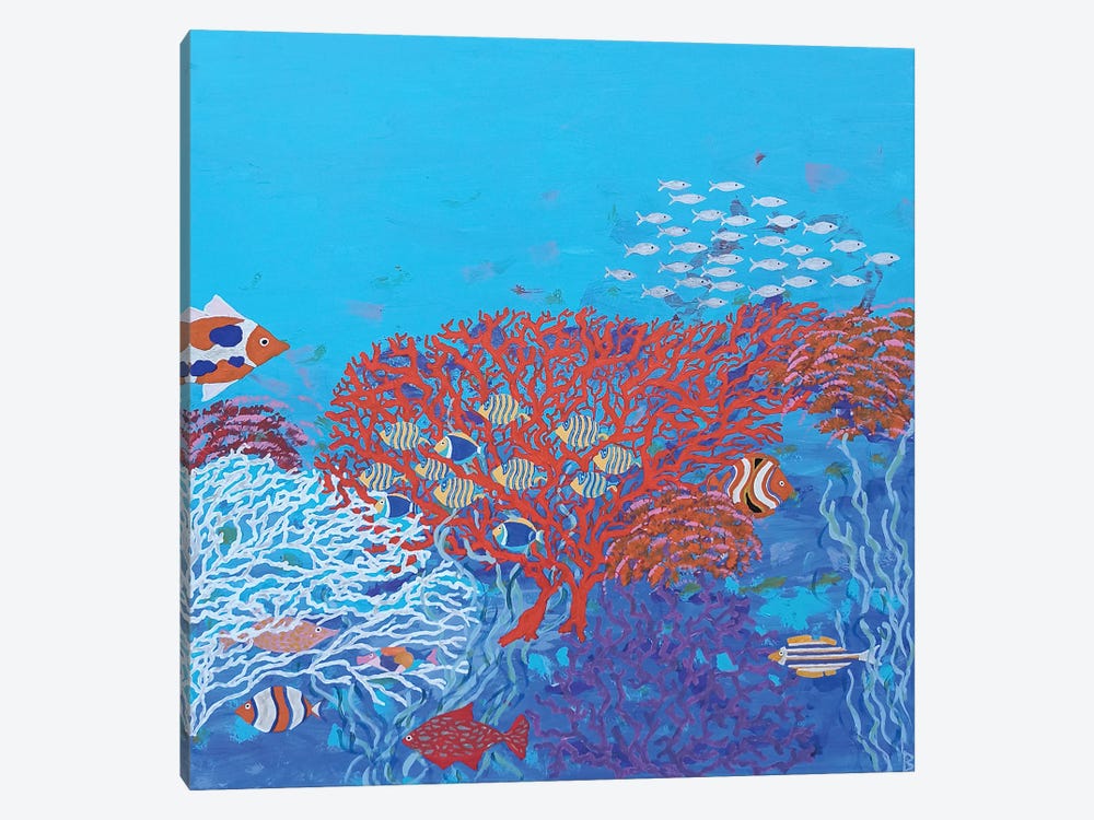 Colorful Fish Among Corals by Berit Bredahl Nielsen 1-piece Canvas Wall Art