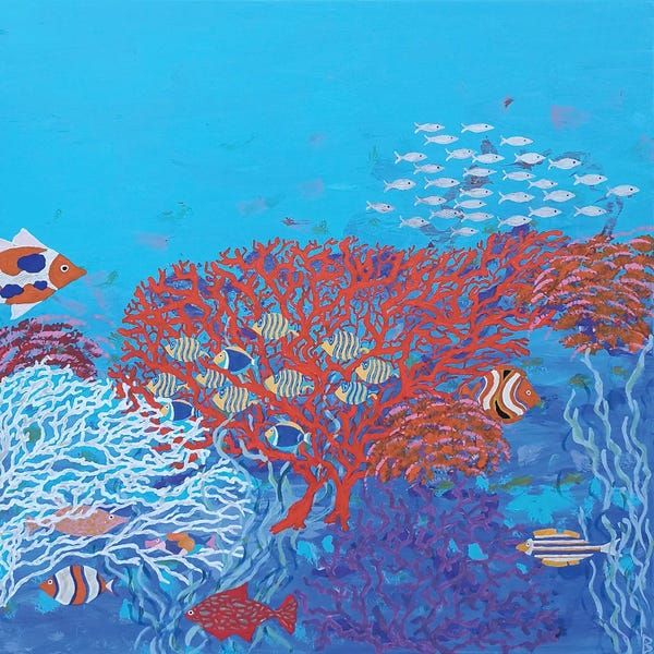 Berit Bredahl Nielsen: Colorful Fish Among Corals by Berit Bredahl Nielsen