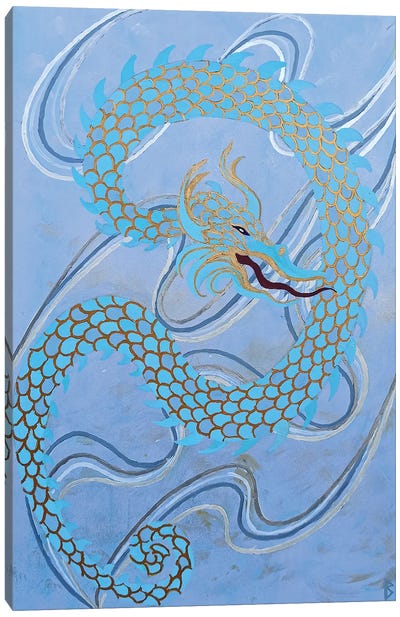 Water Dragon Canvas Art Print - Berit Bredahl Nielsen