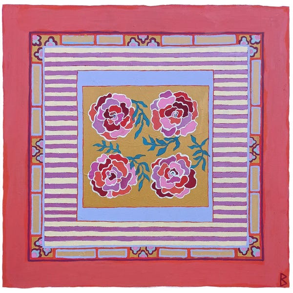 Berit Bredahl Nielsen: Four Roses by Berit Bredahl Nielsen