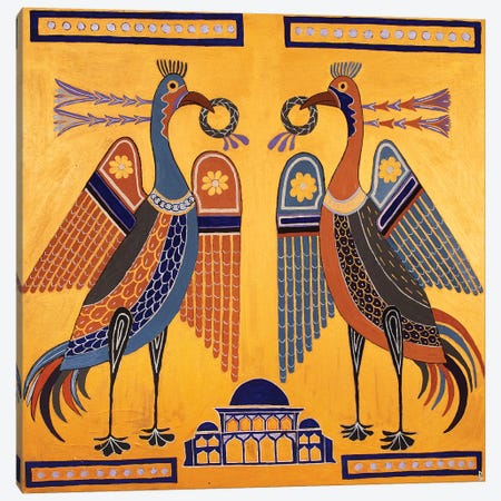 Byzantine Birds Canvas Print #BNI9} by Berit Bredahl Nielsen Art Print