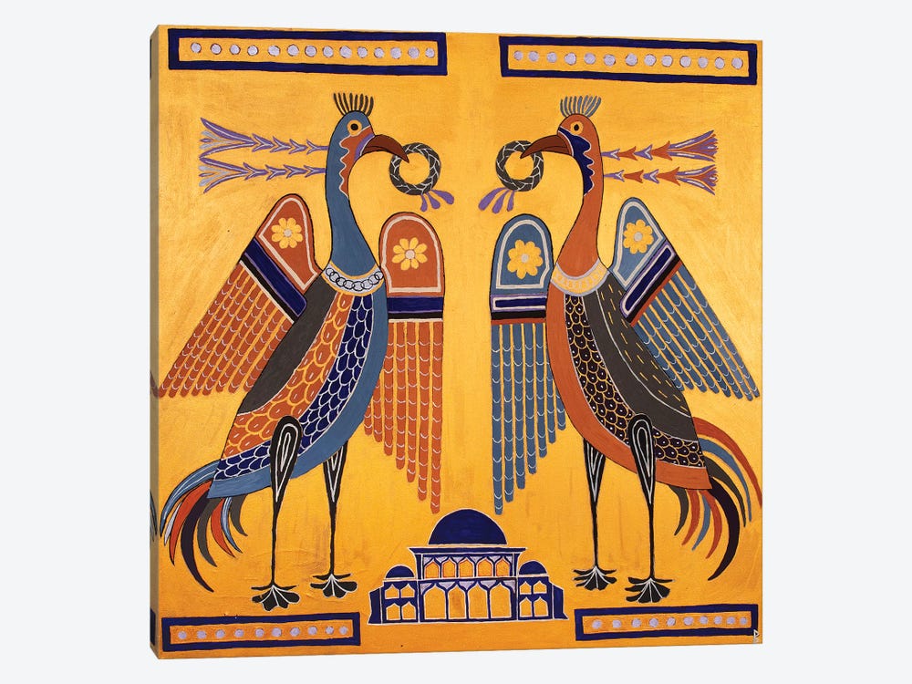 Byzantine Birds by Berit Bredahl Nielsen 1-piece Canvas Artwork
