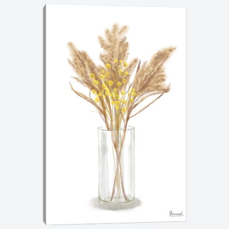 Dried Flower Yellow IV Canvas Print #BNR103} by Bannarot Canvas Art